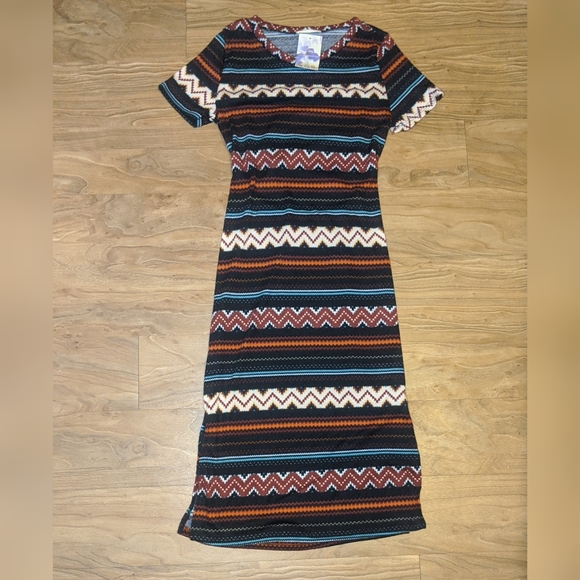 ee:some Open Back Short Sleeved MIDI DRESS Size Large - Picture 4 of 5